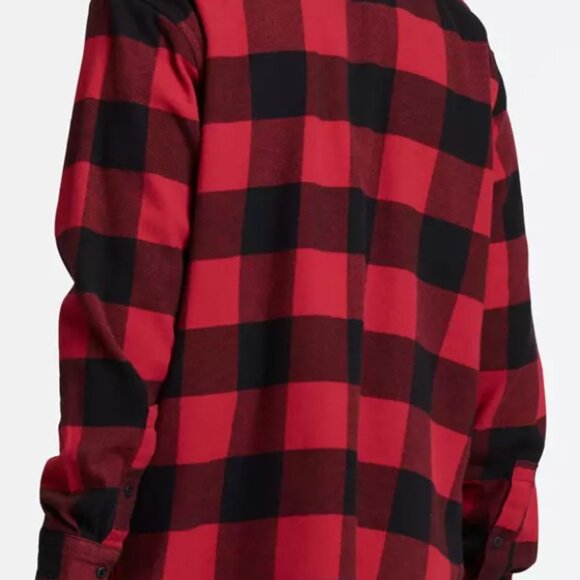 Levi XXL Red Black Relaxed plaid shirt NWT - Picture 3 of 3